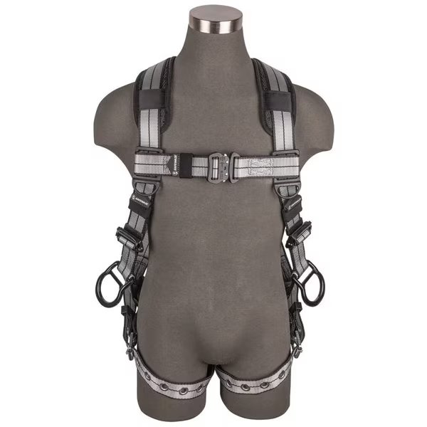 PRO+ Slate Full Body Harness: Alu 3D, Alu QC Chest, TB Legs, M, Safewaze, Mfr#: 020-1206